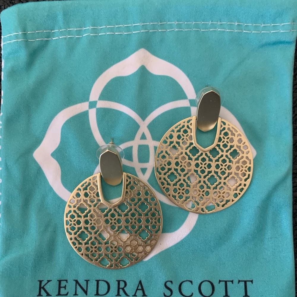 Kendra Scott Didi Filigree gold earrings